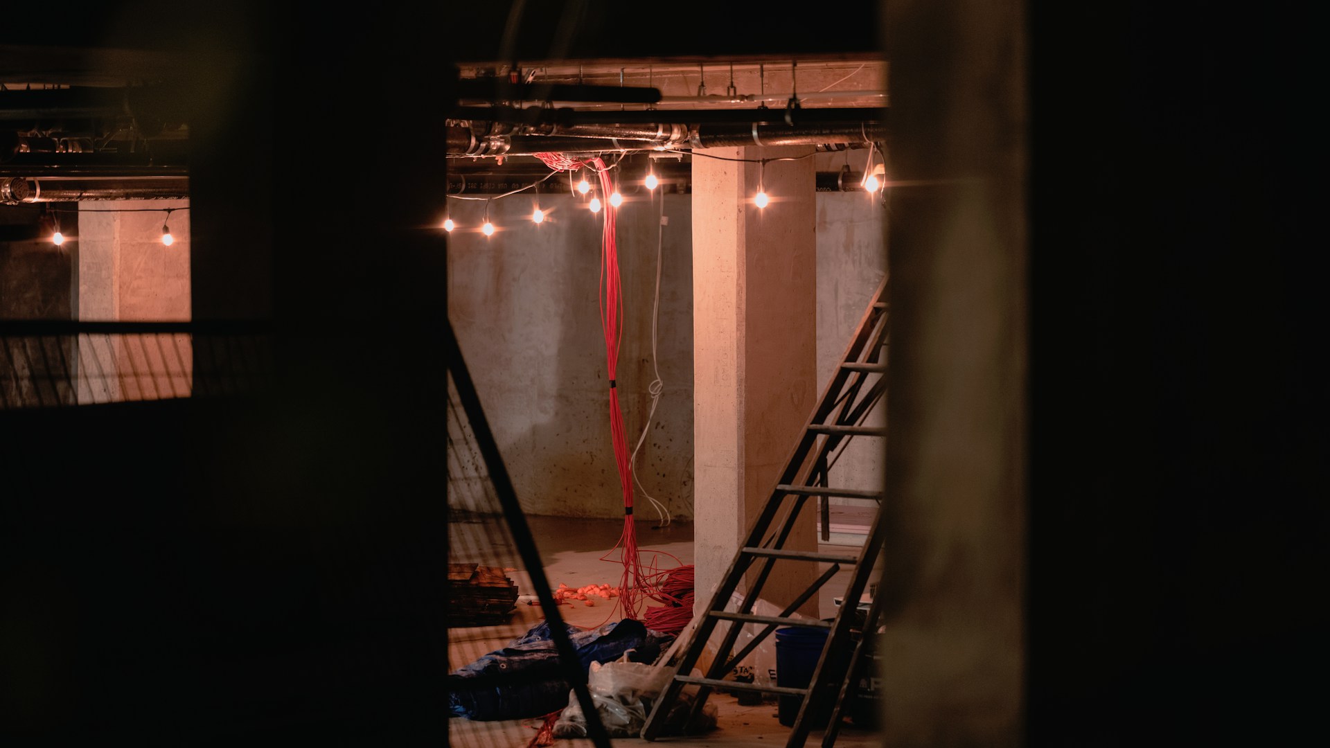 Specialist drilling equipment on a construction site